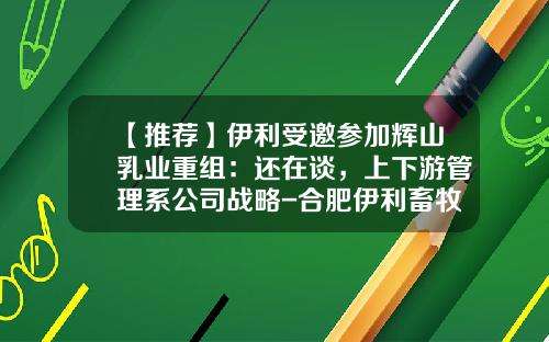 【推荐】伊利受邀参加辉山乳业重组：还在谈，上下游管理系公司战略-合肥伊利畜牧发展有限公司