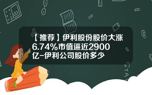【推荐】伊利股份股价大涨6.74%市值逼近2900亿-伊利公司股价多少