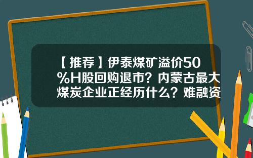【推荐】伊泰煤矿溢价50%H股回购退市？内蒙古最大煤炭企业正经历什么？难融资、成本高、市值低或是主因-内蒙古伊泰煤炭股份有限公司地址