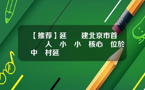 【推荐】延慶籌建北京市首個無人機小鎮小鎮核心區位於中關村延慶園