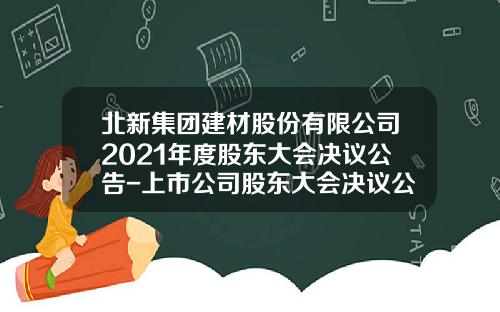 北新集团建材股份有限公司2021年度股东大会决议公告-上市公司股东大会决议公告格式