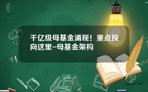 千亿级母基金涌现！重点投向这里-母基金架构