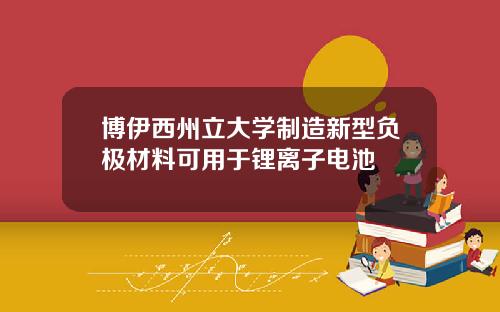 博伊西州立大学制造新型负极材料可用于锂离子电池