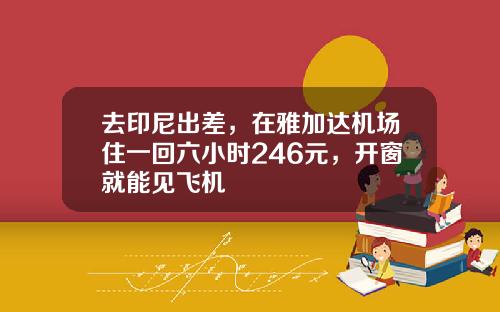 去印尼出差，在雅加达机场住一回六小时246元，开窗就能见飞机