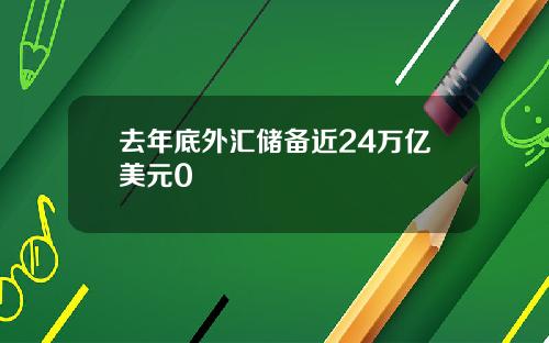 去年底外汇储备近24万亿美元0