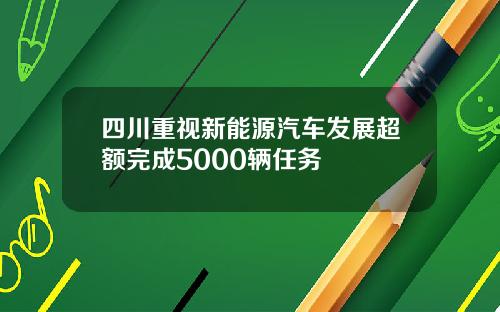 四川重视新能源汽车发展超额完成5000辆任务