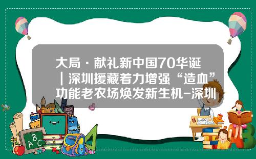 大局·献礼新中国70华诞｜深圳援藏着力增强“造血”功能老农场焕发新生机-深圳市锦峰集团有限公司