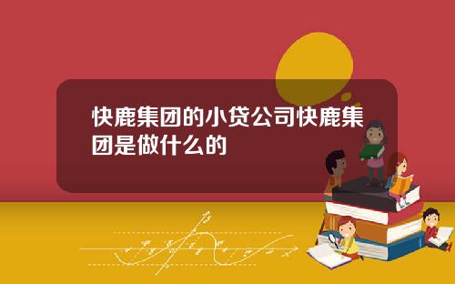 快鹿集团的小贷公司快鹿集团是做什么的