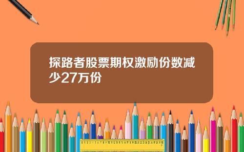 探路者股票期权激励份数减少27万份