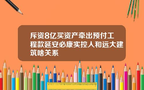 斥资8亿买资产牵出预付工程款延安必康实控人和远大建筑啥关系