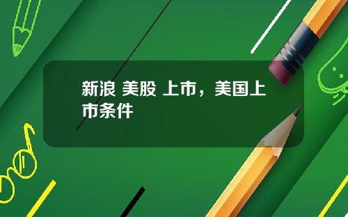 新浪 美股 上市，美国上市条件