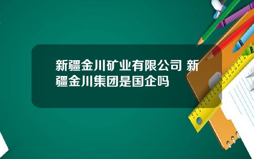 新疆金川矿业有限公司 新疆金川集团是国企吗