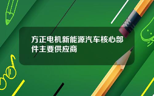 方正电机新能源汽车核心部件主要供应商