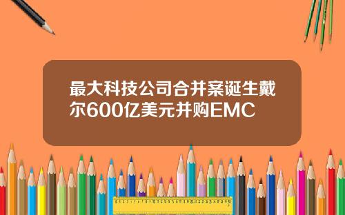 最大科技公司合并案诞生戴尔600亿美元并购EMC