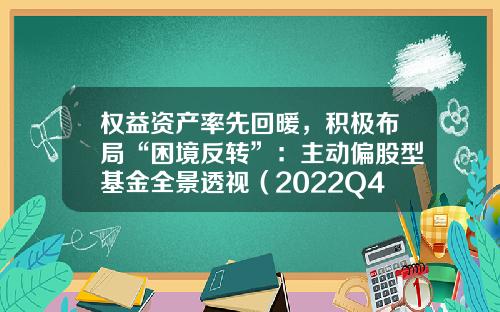 权益资产率先回暖，积极布局“困境反转”：主动偏股型基金全景透视（2022Q4）-偏股型基金
