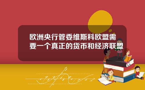 欧洲央行管委维斯科欧盟需要一个真正的货币和经济联盟