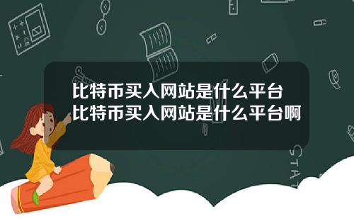 比特币买入网站是什么平台比特币买入网站是什么平台啊
