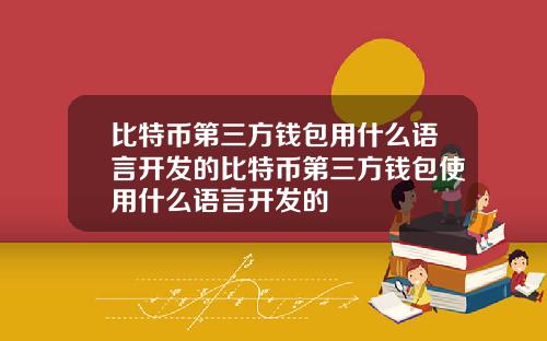 比特币第三方钱包用什么语言开发的比特币第三方钱包使用什么语言开发的