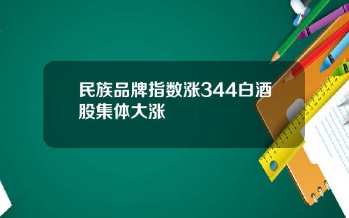 民族品牌指数涨344白酒股集体大涨