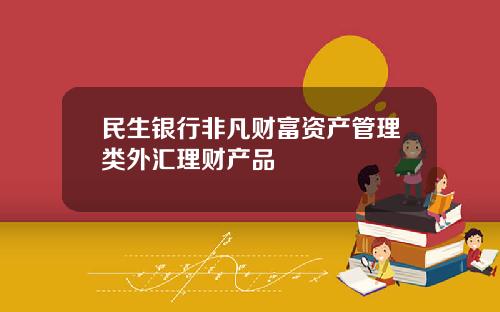 民生银行非凡财富资产管理类外汇理财产品