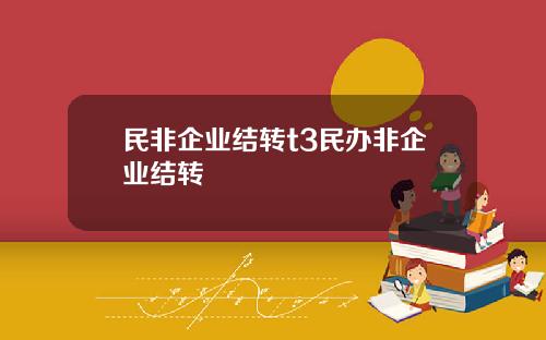 民非企业结转t3民办非企业结转