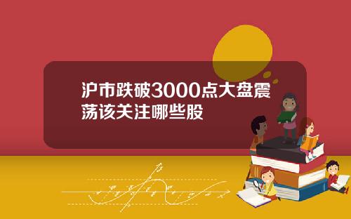 沪市跌破3000点大盘震荡该关注哪些股