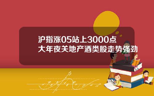 沪指涨05站上3000点大年夜关地产酒类股走势强劲