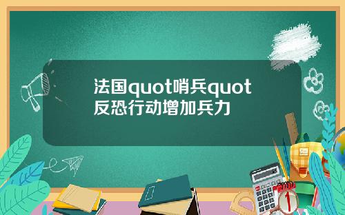 法国quot哨兵quot反恐行动增加兵力