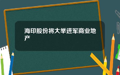 海印股份将大举进军商业地产