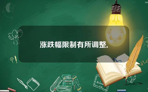 涨跌幅限制有所调整.