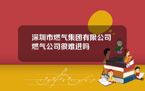深圳市燃气集团有限公司 燃气公司很难进吗