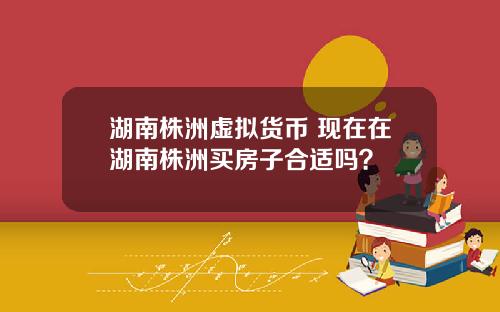 湖南株洲虚拟货币 现在在湖南株洲买房子合适吗？