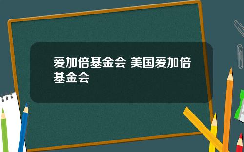爱加倍基金会 美国爱加倍基金会