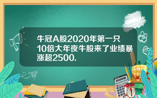 牛冠A股2020年第一只10倍大年夜牛股来了业绩暴涨超2500.