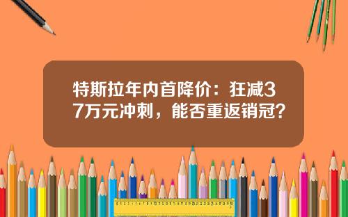 特斯拉年内首降价：狂减37万元冲刺，能否重返销冠？