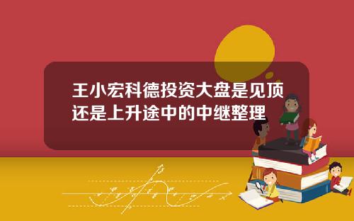 王小宏科德投资大盘是见顶还是上升途中的中继整理