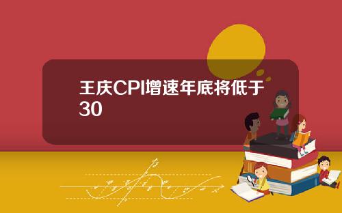 王庆CPI增速年底将低于30
