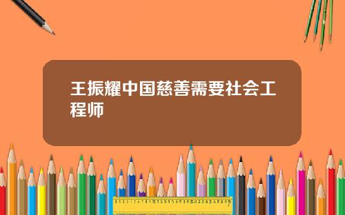 王振耀中国慈善需要社会工程师