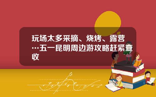 玩场太多采摘、烧烤、露营…五一昆明周边游攻略赶紧查收