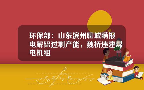 环保部：山东滨州聊城瞒报电解铝过剩产能，魏桥违建煤电机组