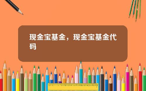 现金宝基金，现金宝基金代码