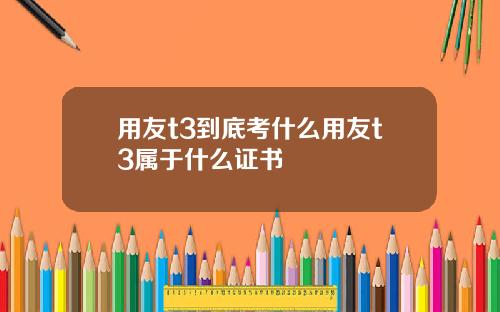 用友t3到底考什么用友t3属于什么证书