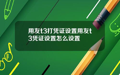 用友t3打凭证设置用友t3凭证设置怎么设置