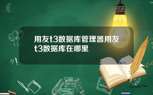 用友t3数据库管理器用友t3数据库在哪里