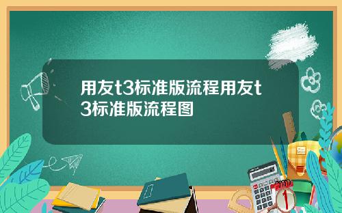 用友t3标准版流程用友t3标准版流程图
