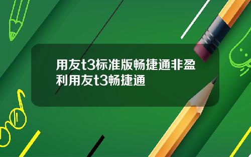 用友t3标准版畅捷通非盈利用友t3畅捷通