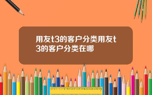 用友t3的客户分类用友t3的客户分类在哪