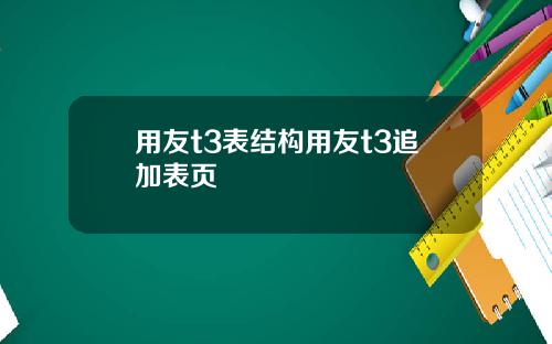 用友t3表结构用友t3追加表页