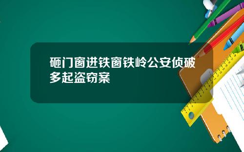 砸门窗进铁窗铁岭公安侦破多起盗窃案