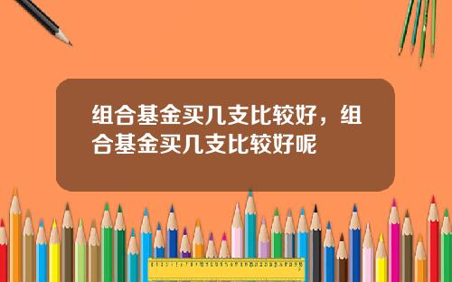 组合基金买几支比较好，组合基金买几支比较好呢